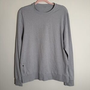 Vuori Ponto Performance Crew Men's Large Gray Pullover Zip Pocket Logo V224